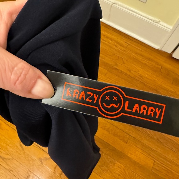 Krazy Larry pull-on elastic waist trouser in navy. Size 8. NWT - Picture 7 of 8